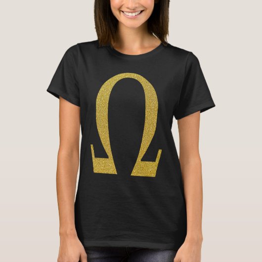 T-shirt Alpha Omega Letter Greek Alphabet (Devant)