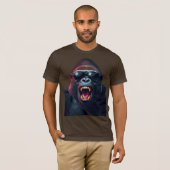 T-shirt Alpha Rage – Roaring Gorilla with Sunglasses (Devant entier)