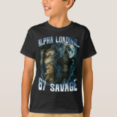 T-shirt Alpha Wolf Loading 67 Percent Savage Funny Wolves (Devant)