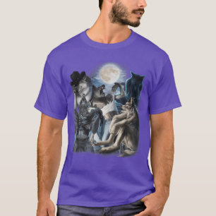 T-shirt Alpha Wolf Vintage Vêtements 90s Retro Wolf Meme M