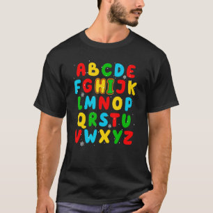 T-shirt Alphabet ABC Hi Learning Pour Étudiants Enseignant
