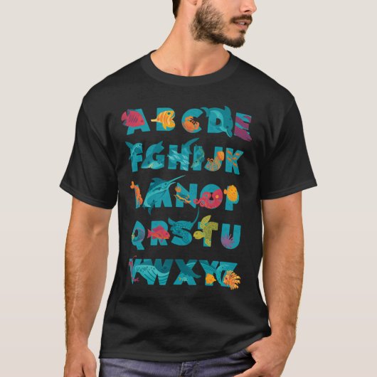 T-shirt Alphabet aquatique (Devant)