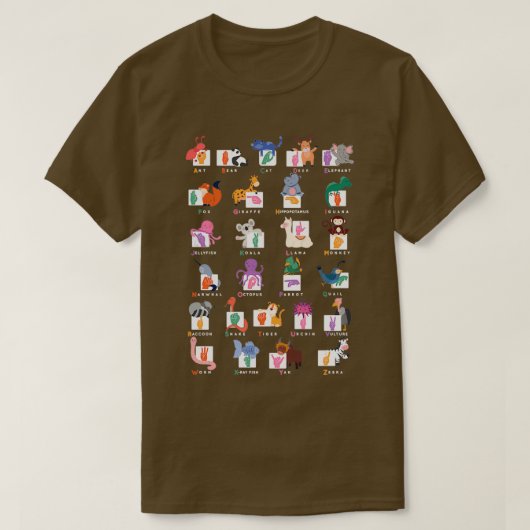 T-shirt Alphabet ASL 1 (Design devant)