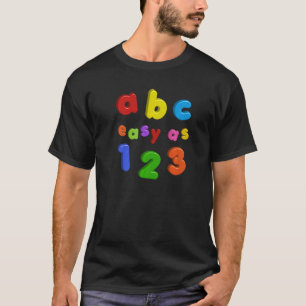 T-shirt Alphabet Coloré Abc Facile Comme 123 Fridg Coque I