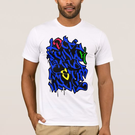 T-shirt Alphabet de graffiti (Devant)