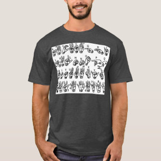 T-shirt Alphabet de la langue des signes américaine