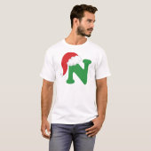 T-shirt Alphabet de la lettre N de Noël (Devant entier)