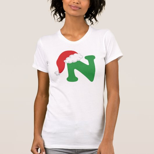 T-shirt Alphabet de la lettre N de Noël (Devant)