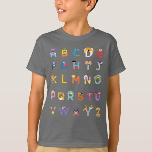 T-shirt Alphabet de rue Sésame personnalisable (Devant)
