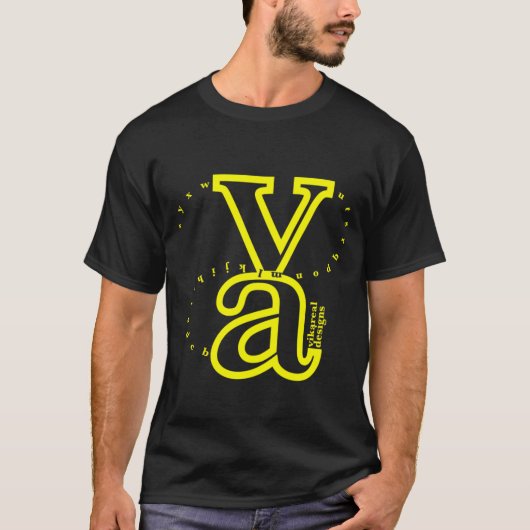 T-shirt Alphabet de Vikareal (maïs) (Devant)