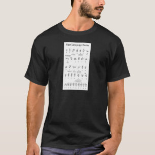 T-shirt Alphabet et nombres de langue des signes