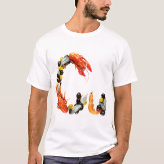 T-shirt Alphabet gastronomique : C est pour Crustacé