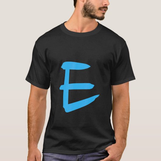 T-shirt Alphabet Handwritten Letter E (Devant)