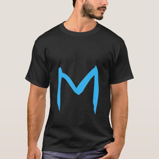 T-shirt Alphabet Handwritten Letter M (Devant)