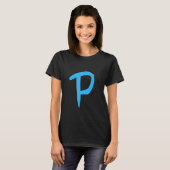 T-shirt Alphabet Handwritten Letter P (Devant entier)