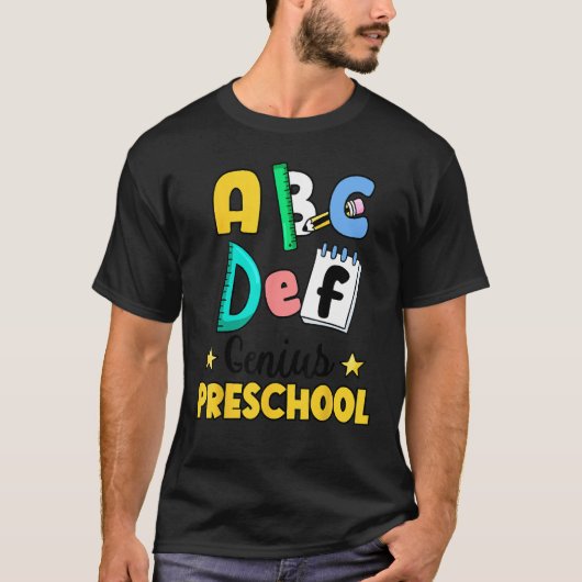 T-shirt Alphabet Hi Back To School ABC Pre K Kindergarten (Devant)