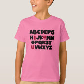T-shirt Alphabet I Love U (Devant)