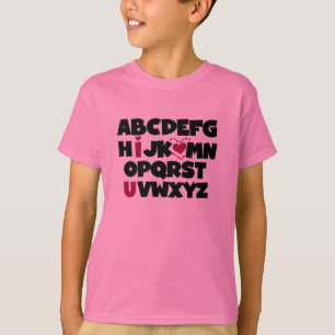T-shirt Alphabet I Love U