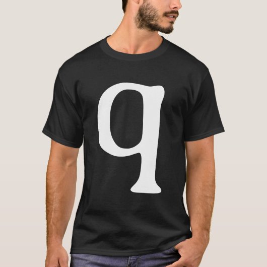 T-shirt Alphabet Letter Q Q Halloween Carnival (Devant)