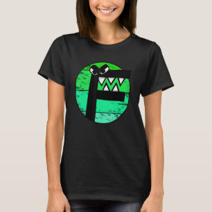 T-shirt Alphabet Lore f Costume Retro Coucher de soleil Po