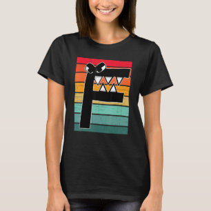 T-shirt Alphabet Lore f Costume Rétro Coucher de Soleil Po