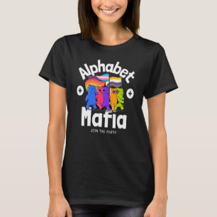 T-shirt Alphabet Mafia Lgbtq Pride Sonne Gay Je suis pour