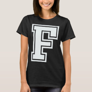 T-shirt Alphabet majuscule lettre F groupe familial corres