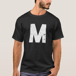 T-shirt Alphabet Majuscule M Groupe De Famille Corresponda