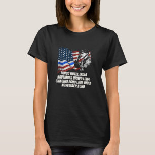 T-shirt Alphabet militaire Policier Patriotique