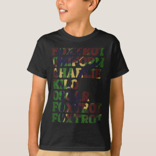 T-shirt Alphabet phonétique Nato drôle poux armée Ta