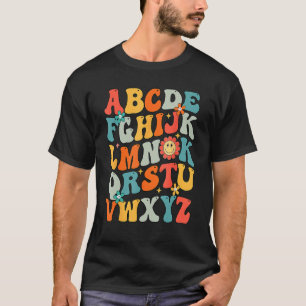 T-shirt Alphabet Salut Retour À L'École ABC Pré K Maternel