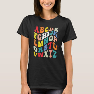 T-shirt Alphabet Salut Retour À L'École ABC Pré K Maternel