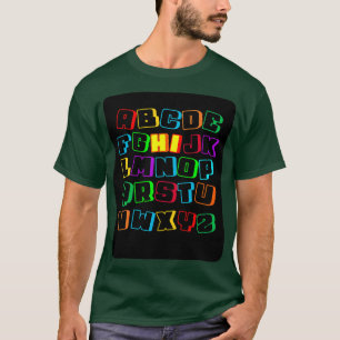 T-shirt Alphabet Salut Retour À L'École Maternelle Fir Lum