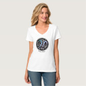 T-shirt Alphabet V Monogramme écriture manuscrite (Devant entier)