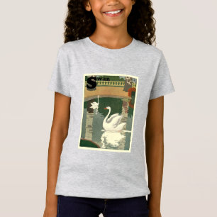T-Shirt Alphabet vintages cygnes blancs