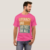T-shirt Alphabétisation et justice pour tous Lecture (Devant entier)