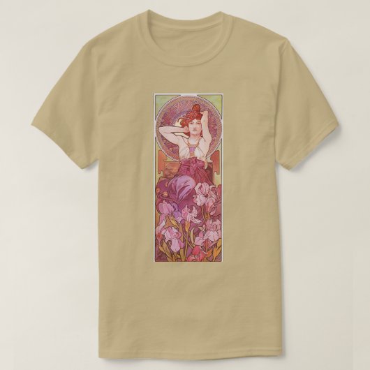 T-shirt Alphonse Mucha Amethyst 2 (Design devant)