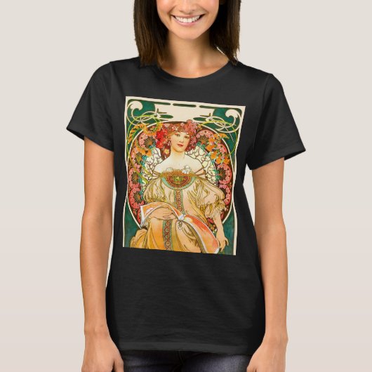 T-shirt Alphonse Mucha Art Nouveau Daydream (Devant)