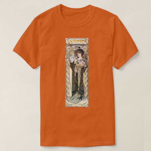 T-shirt Alphonse Mucha La Tosca 2 (Design devant)