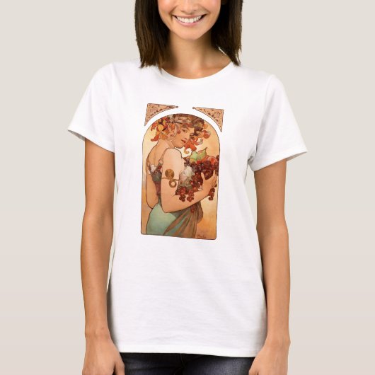 T-shirt Alphonse Mucha - les fruits (Devant)