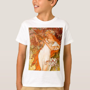T-shirt Alphonse Mucha Printemps Art Nouveau