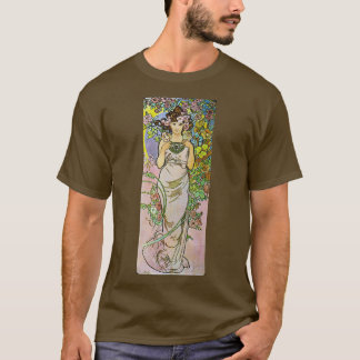 T-shirt Alphonse Mucha Rose