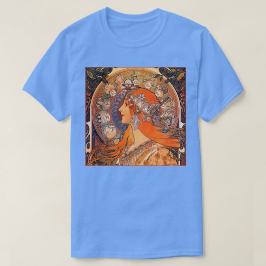 T-shirt Alphonse Mucha Zodiac (Design devant)