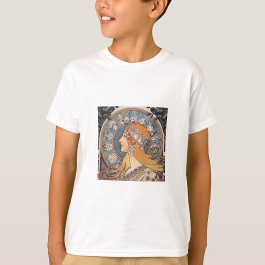 T-shirt Alphonse Mucha , “Zodiac” (Devant)
