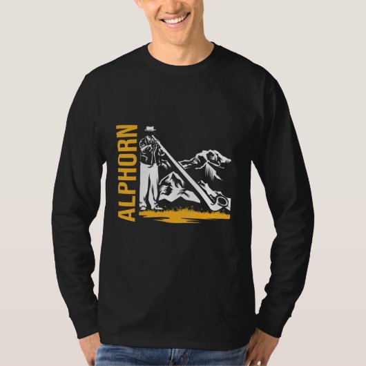 T-shirt Alphorn Corne naturelle Suisse (Devant)