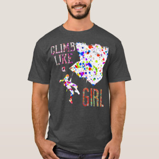 T-shirt Alpinisme fille en plein air Escalade cadeau