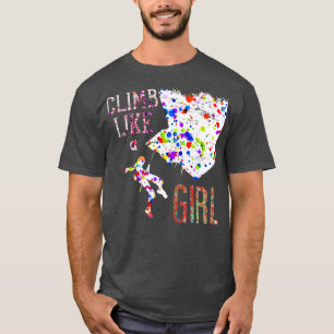 T-shirt Alpinisme fille en plein air Escalade cadeau