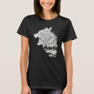T-shirt Alpinisme Montagnes Randonnée Forêt Howling Wol