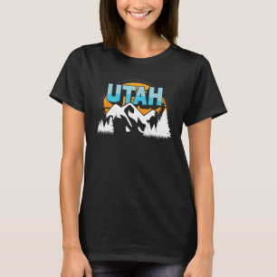 T-shirt Alpinisme Nature Randonnée Hiker Retro Utah