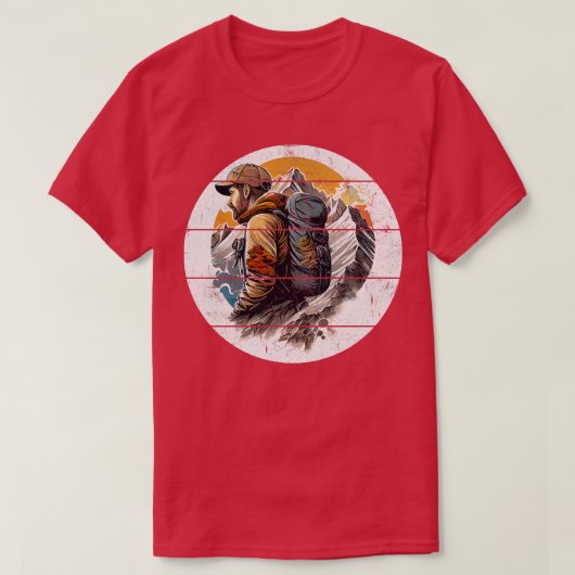 T-shirt Alpiniste rétro (Design devant)